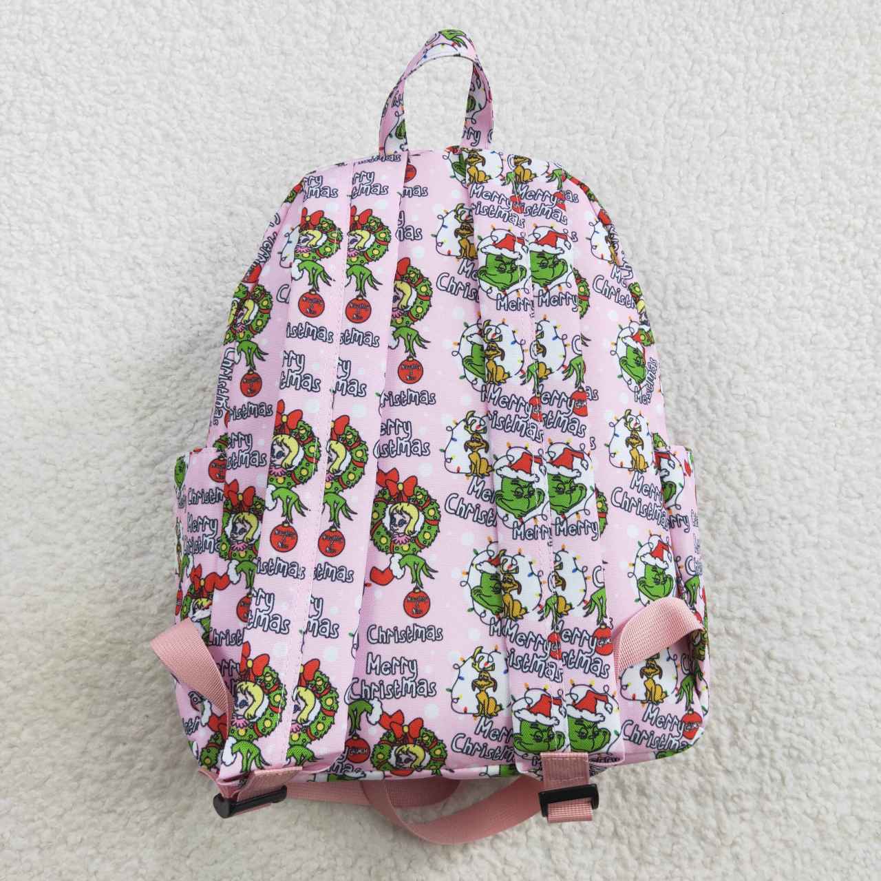 BA0148 grinch merry christmas pink backpack