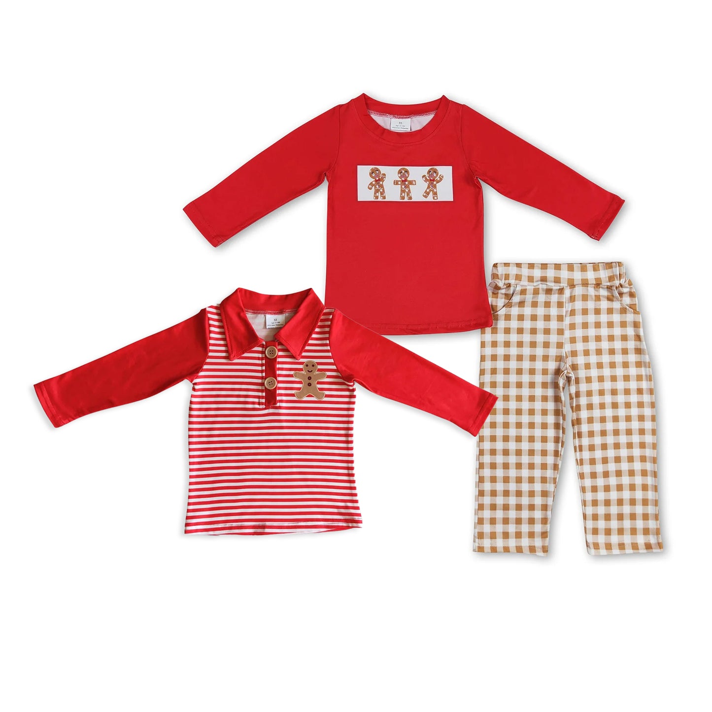 RTS NO MOQ baby boys clothes Christmas long sleeve set top Clothes Sets