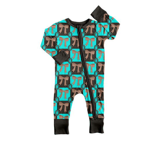 5.16custom each style moq 5eta 4-5week Sibling Sister Bow green and black plaid print boys outfits and baby romper and backpack match family design