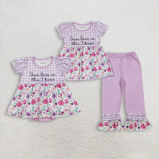 RTS NO MOQ sibling baby girls clothes floral short sleeve Clothes Sets and romper