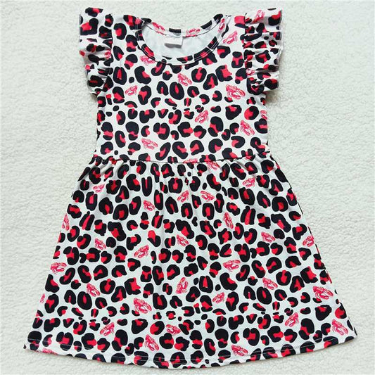 Red and black spotted flying sleeve dress 红黑斑块飞袖裙