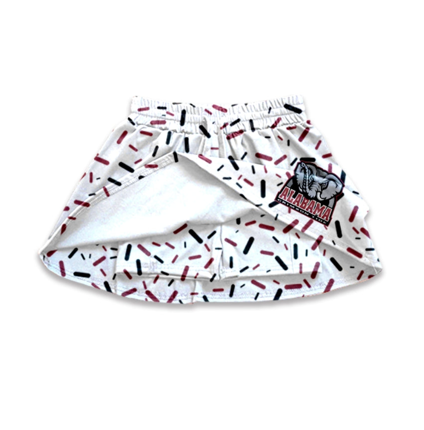 Custom Red Elephant Girls Skirt Short Sleeve Suit