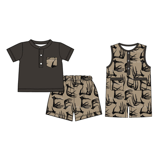 26.1.6 custom each style moq 5 eta 6-8week Sibling Sister baby boy short sleeve shorts sets and romper match design