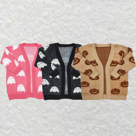 RTS NO MOQ Sibling baby girl clothes Halloween sweater coat sweater series