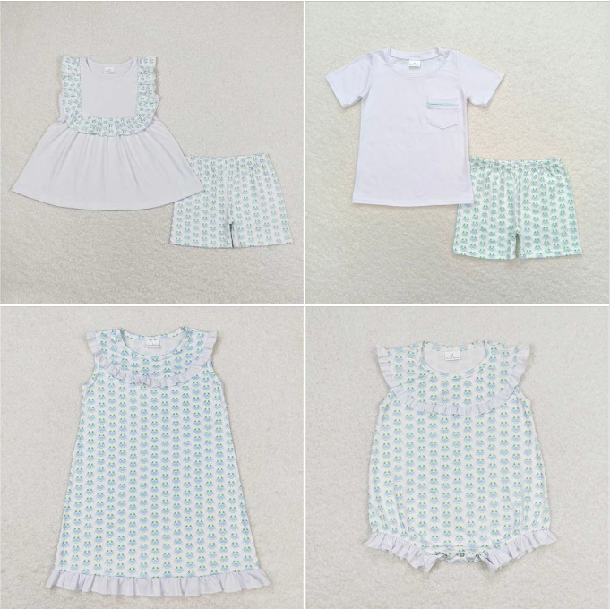 RTS Crab Lace White Sleeveless Shorts Set match pics sets