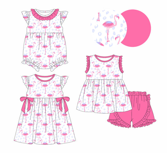 1.17 custom each style moq 5eta 4-6week Sibling Sisters baby girl short sleeve shorts sets and dress and rompers match family design