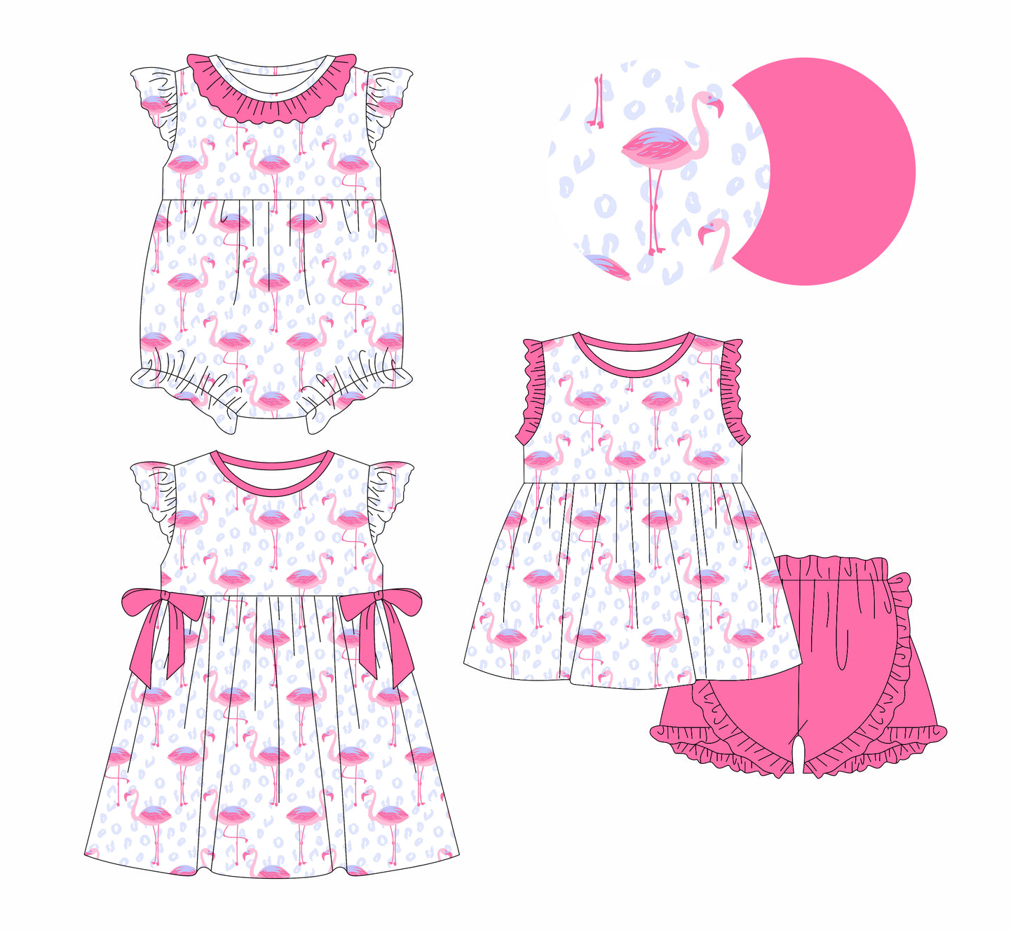 1.17 custom each style moq 5eta 4-6week Sibling Sisters baby girl short sleeve shorts sets and dress and rompers match family design