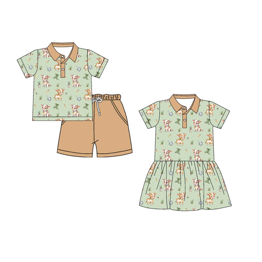 25.12.3 custom each style moq 5 eta 6-8week Sibling Sister baby short sleeve shorts sets and dress match design