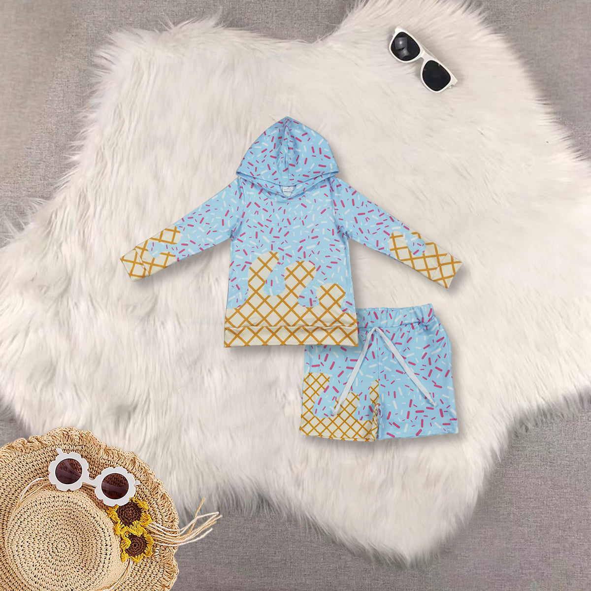 RTS NO MOQ Sibling baby boy clothes team hooded long sleeved set and tops and shorts