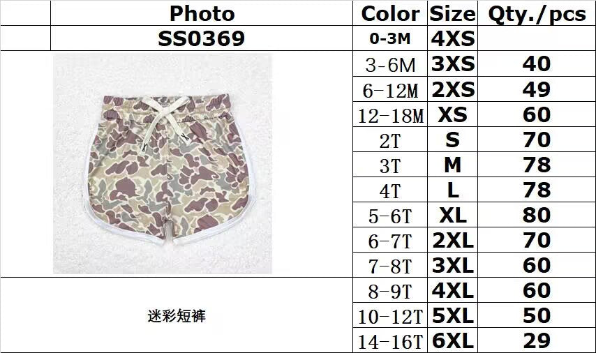 RTS NO MOQ SS0369 Camouflage shorts