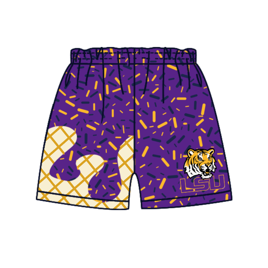 custom moq 3 eta 6-8weeks adult and kids clothes team purple Beach Summer Shorts-25.4.29
