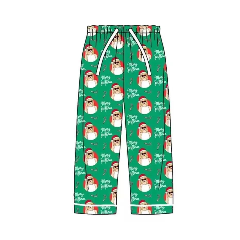 Deadline August 7 custom no moq Santa Claus green trousers