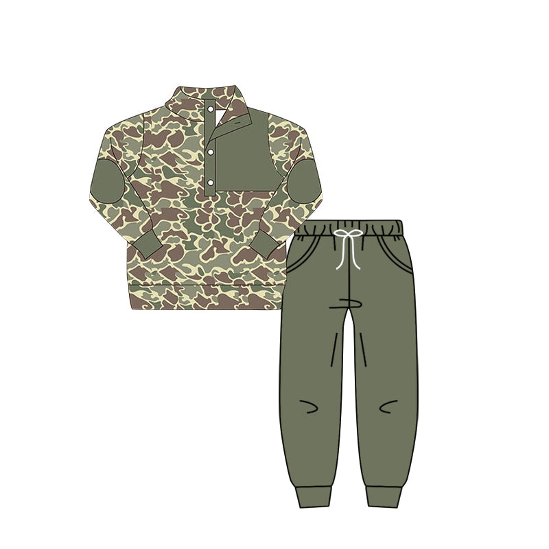 custom moq 5 eta 5-6weeksDuck camouflage long sleeve and long pants suit