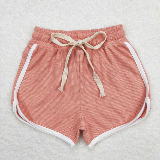 SS0290 Pink and Orange Waffle Shorts