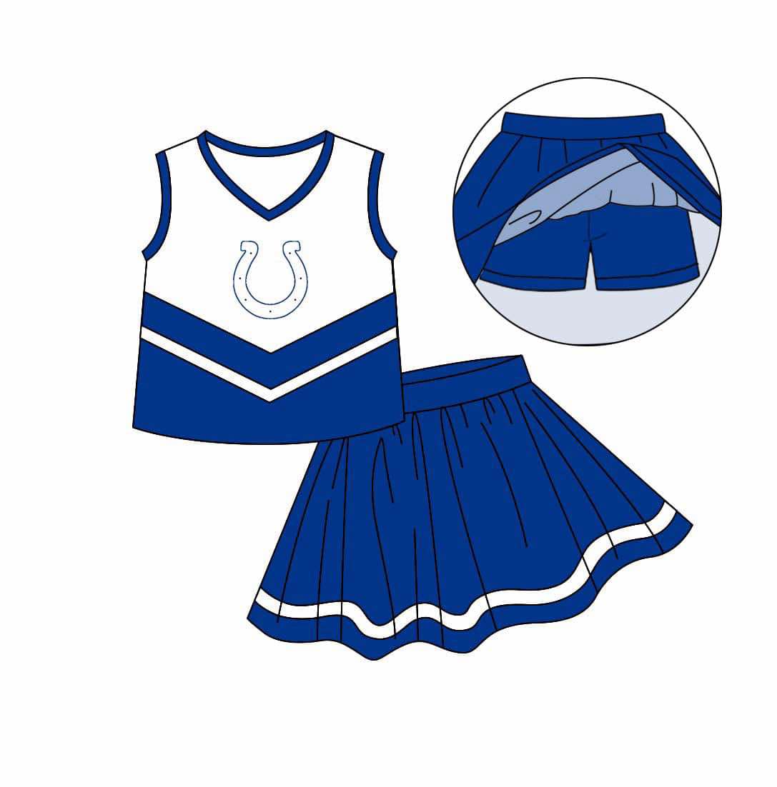 Deadline: Ends on February 25 custom no moq Team blue school uniform short-sleeved shorts