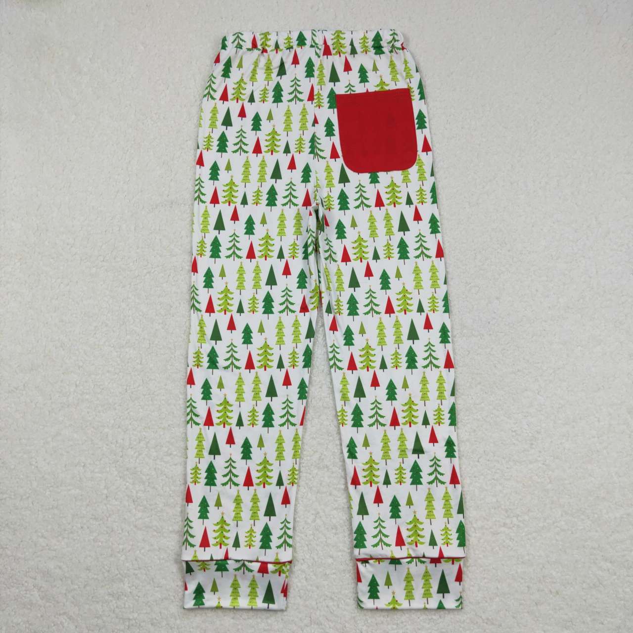 RTS NO MOQ Adult and Baby Girls Christmas Trees White Pajamas Clothes Sets