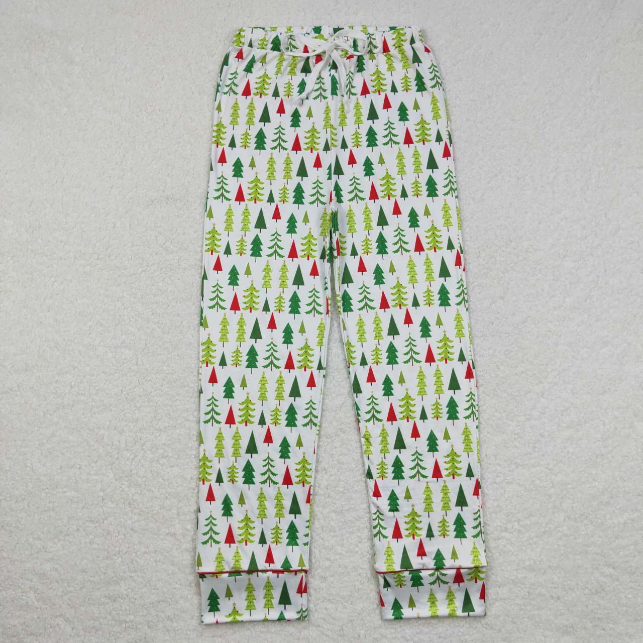 RTS NO MOQ Adult and Baby Girls Christmas Trees White Pajamas Clothes Sets