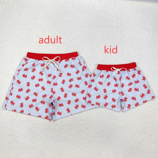 RTS NO MOQ Daddy and Me Baby Boys Crayfish Trunks Bottoms Swimsuits