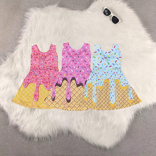 RTS NO MOQ Sibling baby girl clothes yoga team sleeveless dress