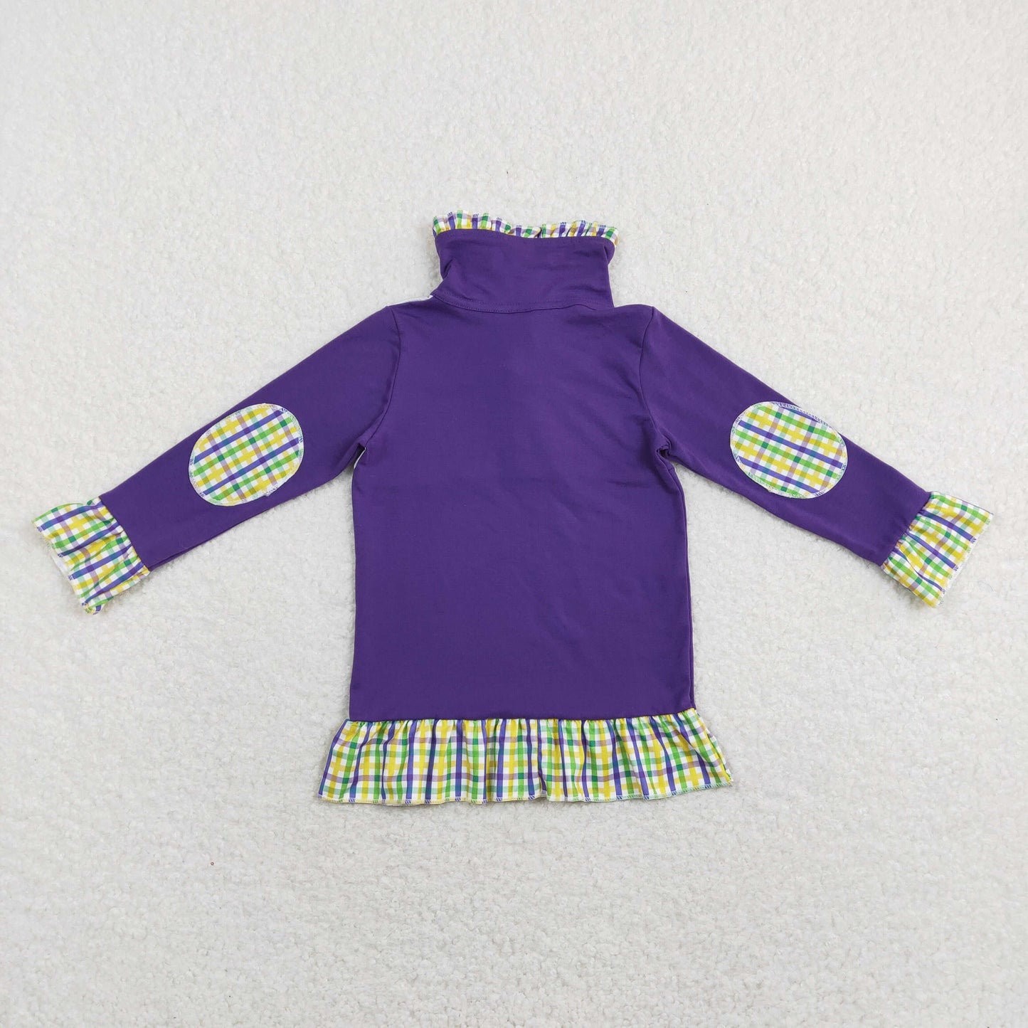 RTS NO MOQ Sibling baby boy girl clothes Mardi gras clothes long Sleeve Tops