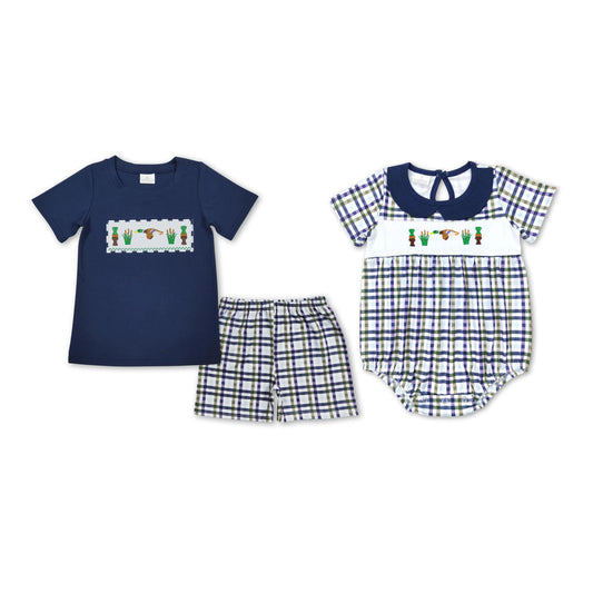 Baby Boys Shirt Shorts Summer Embroidery duck Rompers Outfits Clothes Sets