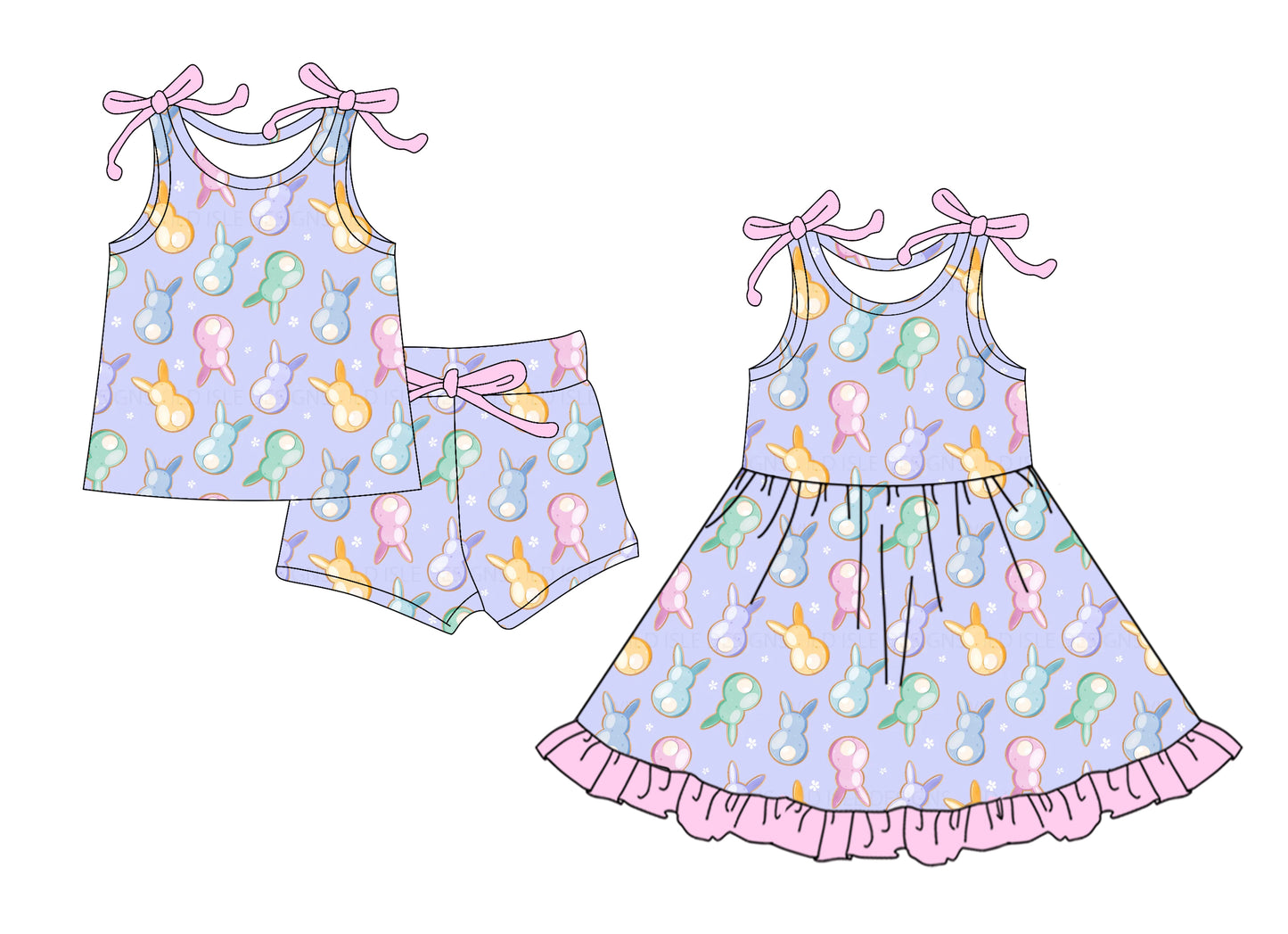 26.1.5 custom each style moq 5 eta 6-8week Sibling Sister easter baby short sleeve shorts sets and dress match design