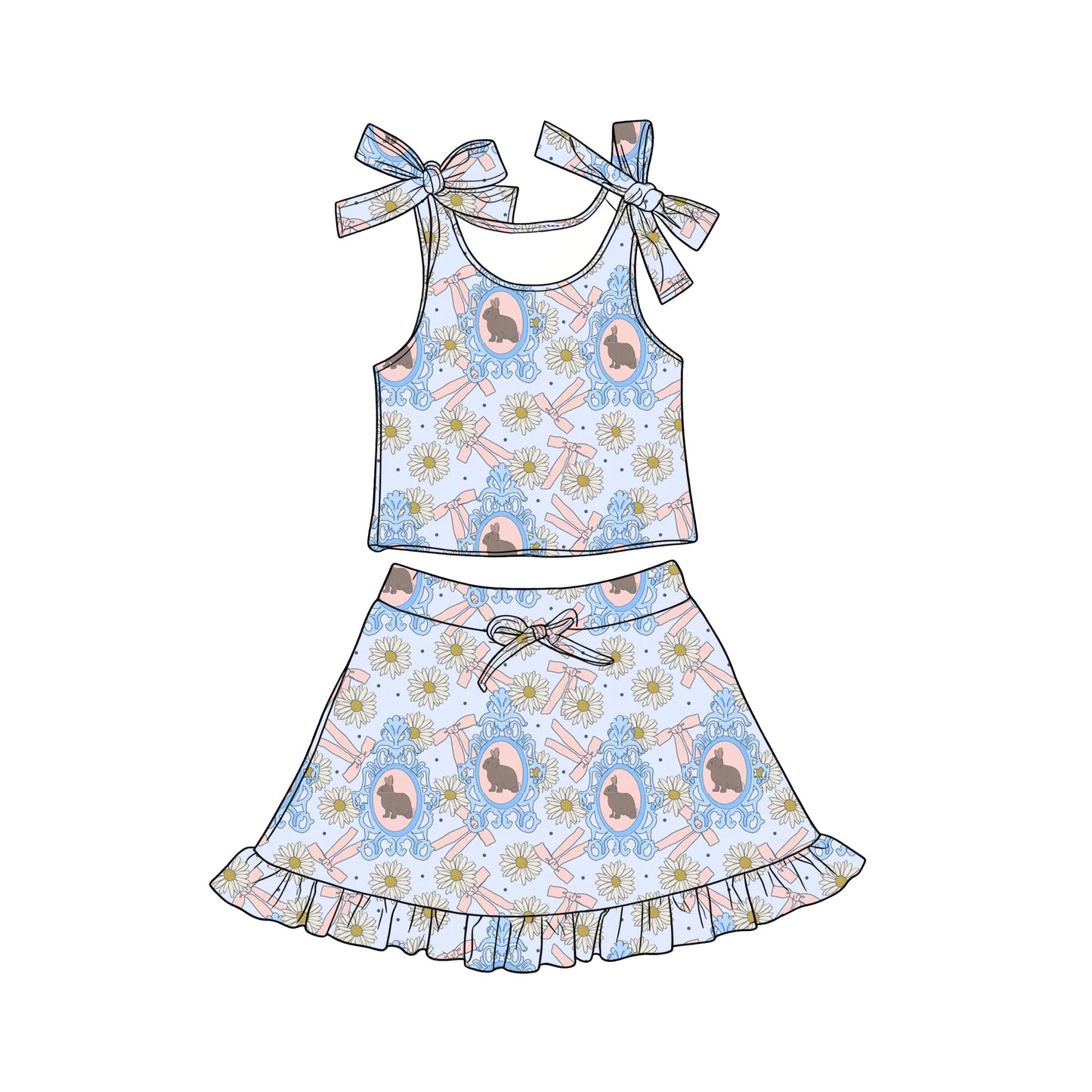 25.12.25 custom each style moq 5 eta 6-8week Sibling Sisters baby girl clothes short sleeve skirts sets 5 match family design