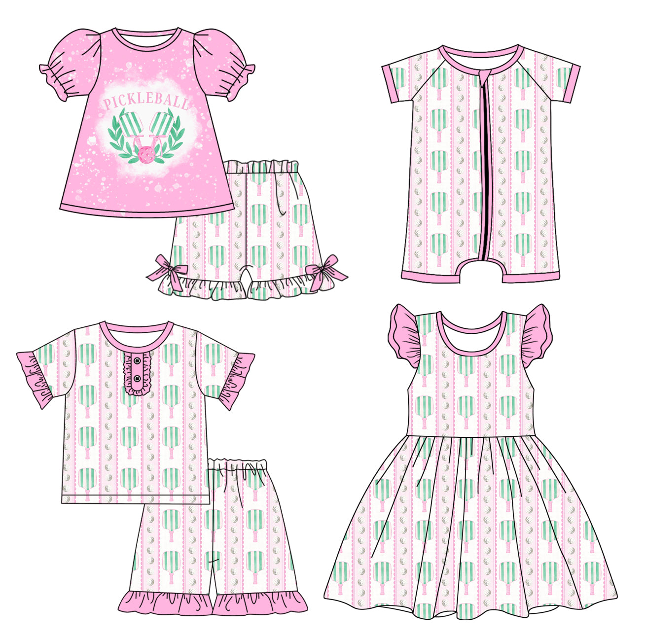 1.9 custom each style moq 5eta 4-6week Sibling Sister baby girl short sleeve shorts sets and sets 2 and boy romper and dress match design