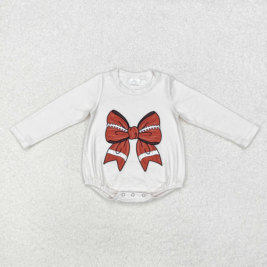 RTS NO MOQ ETA 5/7days LR1717 Long-sleeved bodysuit with rugby bow pattern