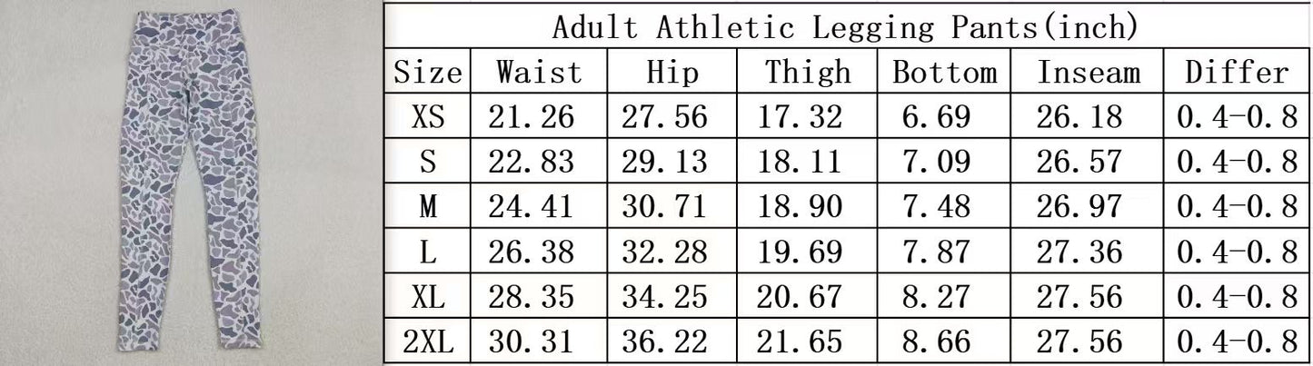 RTS NO MOQ（In Stock ) Adult Women's Gray-Blue Camouflage Yoga Pants