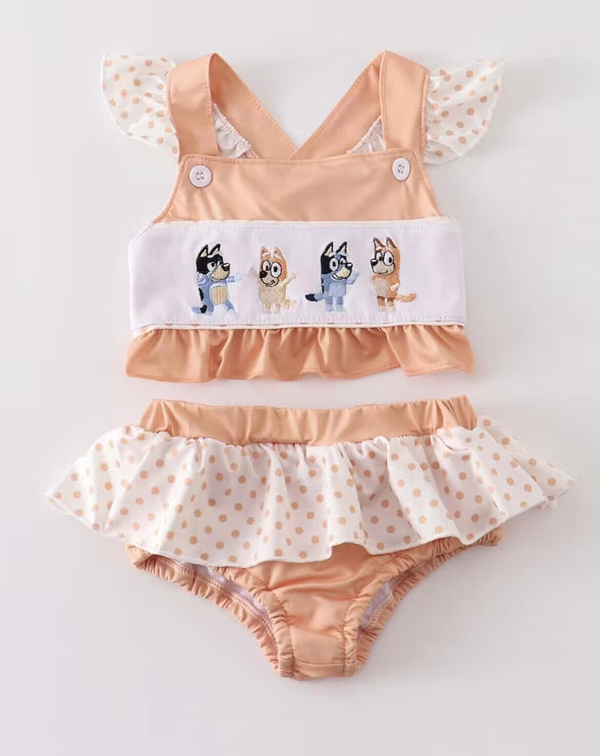 5.14custom each style moq 5eta 4-5week Animation character print swimsuit two-piece set