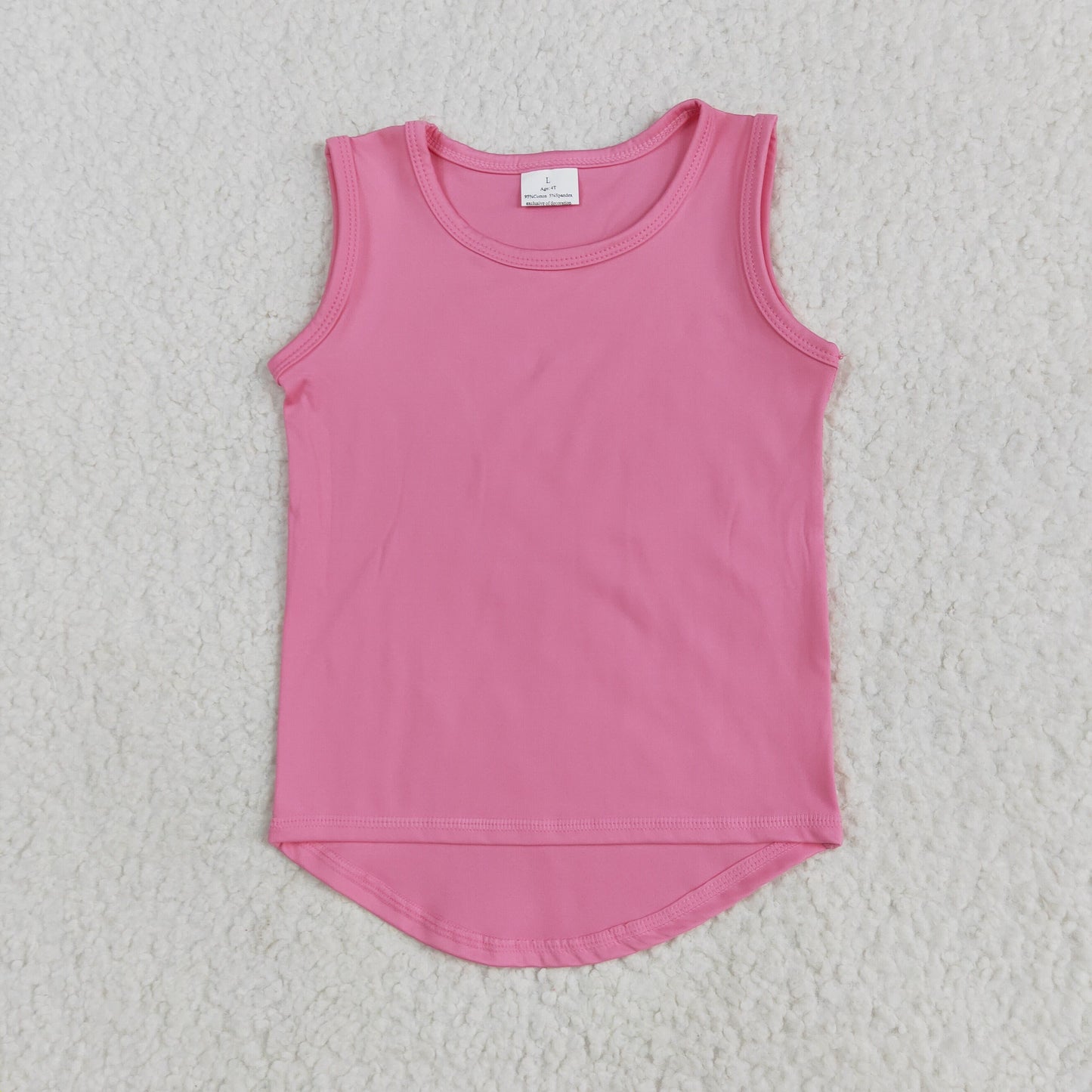 RTS NO MOQ GT0983 Pure pink sleeveless vest yoga top