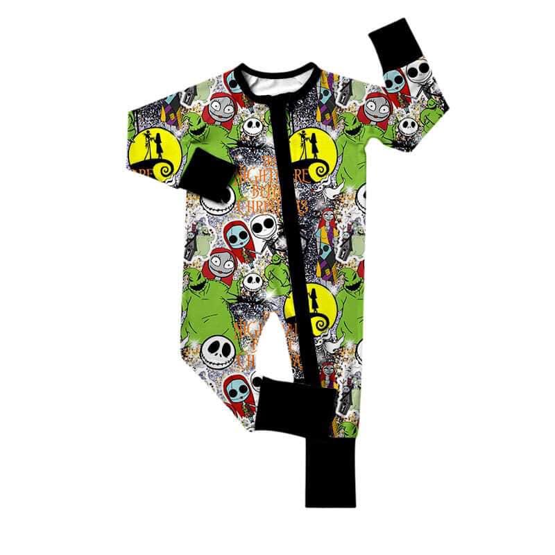 5.15custom each style moq 5eta 4-5week Sibling Sister Smiley cartoon character print black-green girls and boys outfits and baby romper and blanket match family design