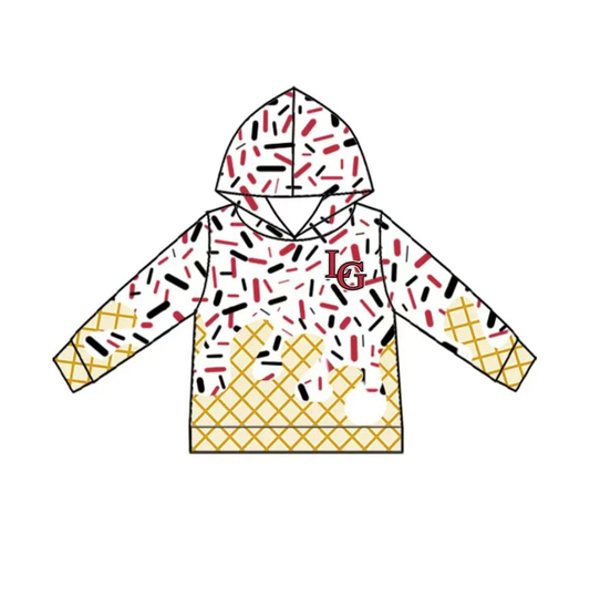 PRE ORDER Deadline August 19close custom no moq baby kids kids clothing Ice Cream Ice Cream White hat top