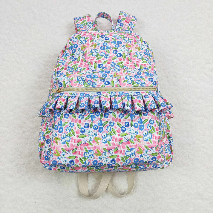 RTS NO MOQ baby kids clothes floral kids backpack