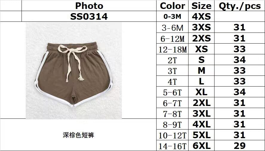 SS0314 dark brown shorts