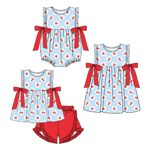 12.28 custom each style moq 5eta 4-6week Sibling Sister baby girl short sleeve shorts sets and dress and rompers match family design