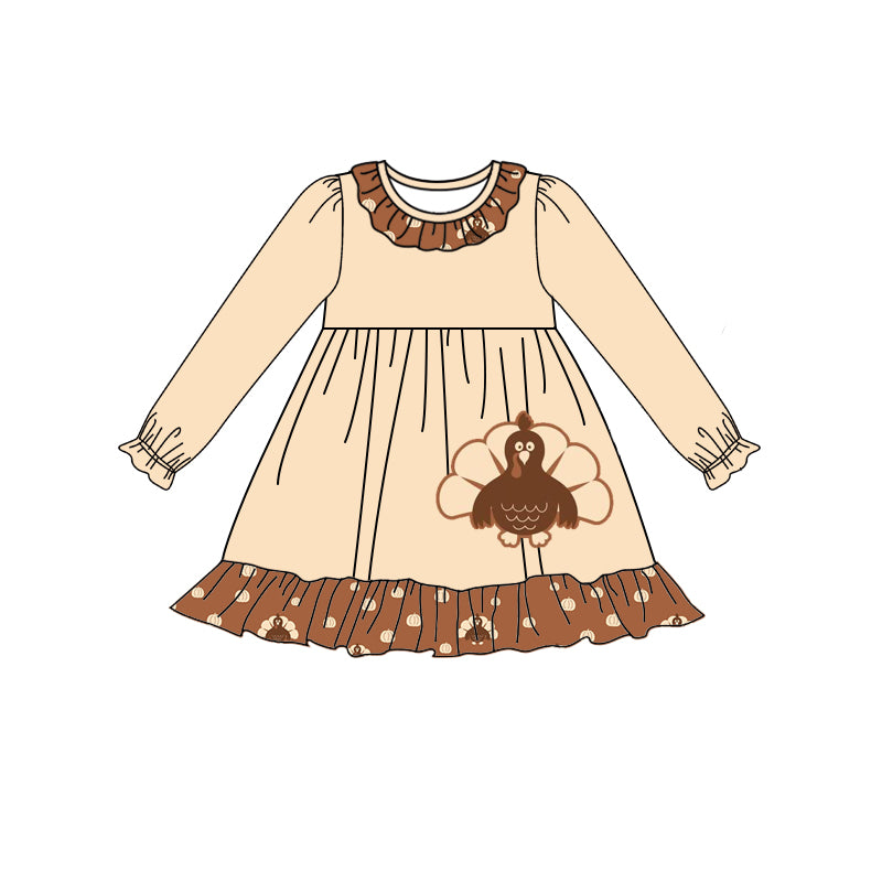 5.25 custom each style moq 5eta 4-5week Sibling Sister thanksgiving turkey girls outfits dress and baby romper match family design