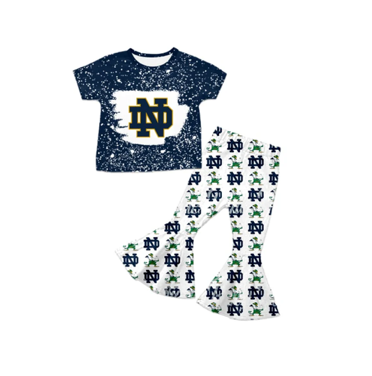 PRE ORDER Deadline August 1 custom no moq Children's boutique clothing soprts team navy color sets
