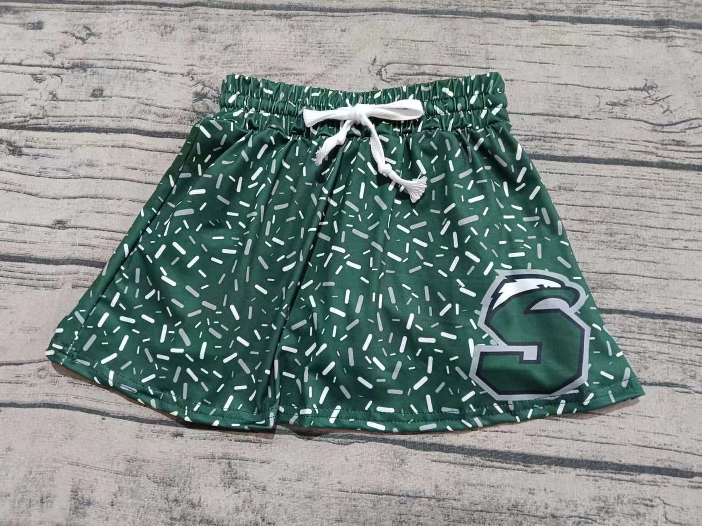 custom moq 3 eta 6-8weeks team adult and kids clothes girls green skirt