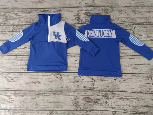 PRE ORDER Deadline July 26 custom no moq Children's boutique clothing soprt teams blue boys  jacket