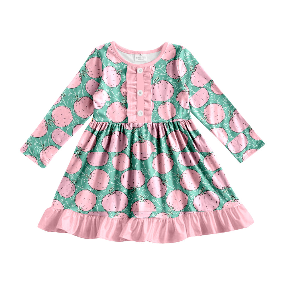 5.13 custom moq 5 eta 4-5weeks Pumpkin Sunflower Cartoon Character prints different color princess dress