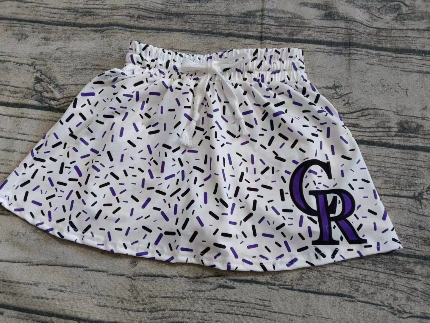 custom moq 3 eta 6-8weeks team adult and kids clothes girls white skirt