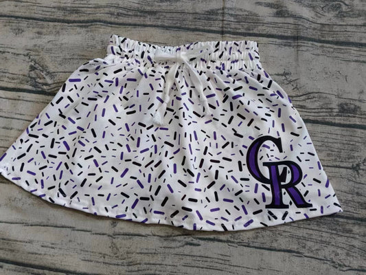 custom moq 3 eta 6-8weeks team adult and kids clothes girls white skirt