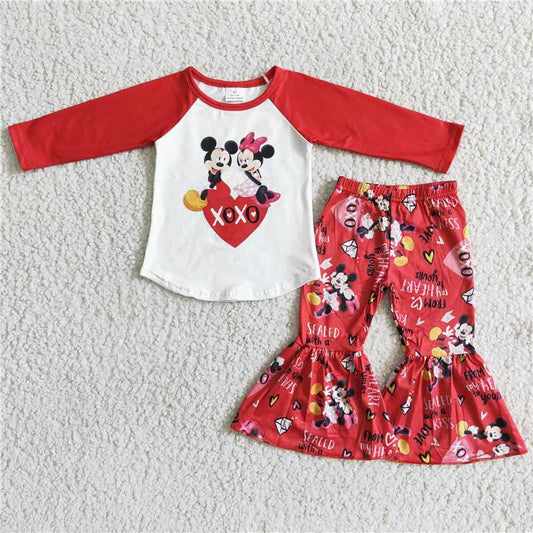 6 B13-28 Valentine's Day Mickey Red Long Sleeve Suit