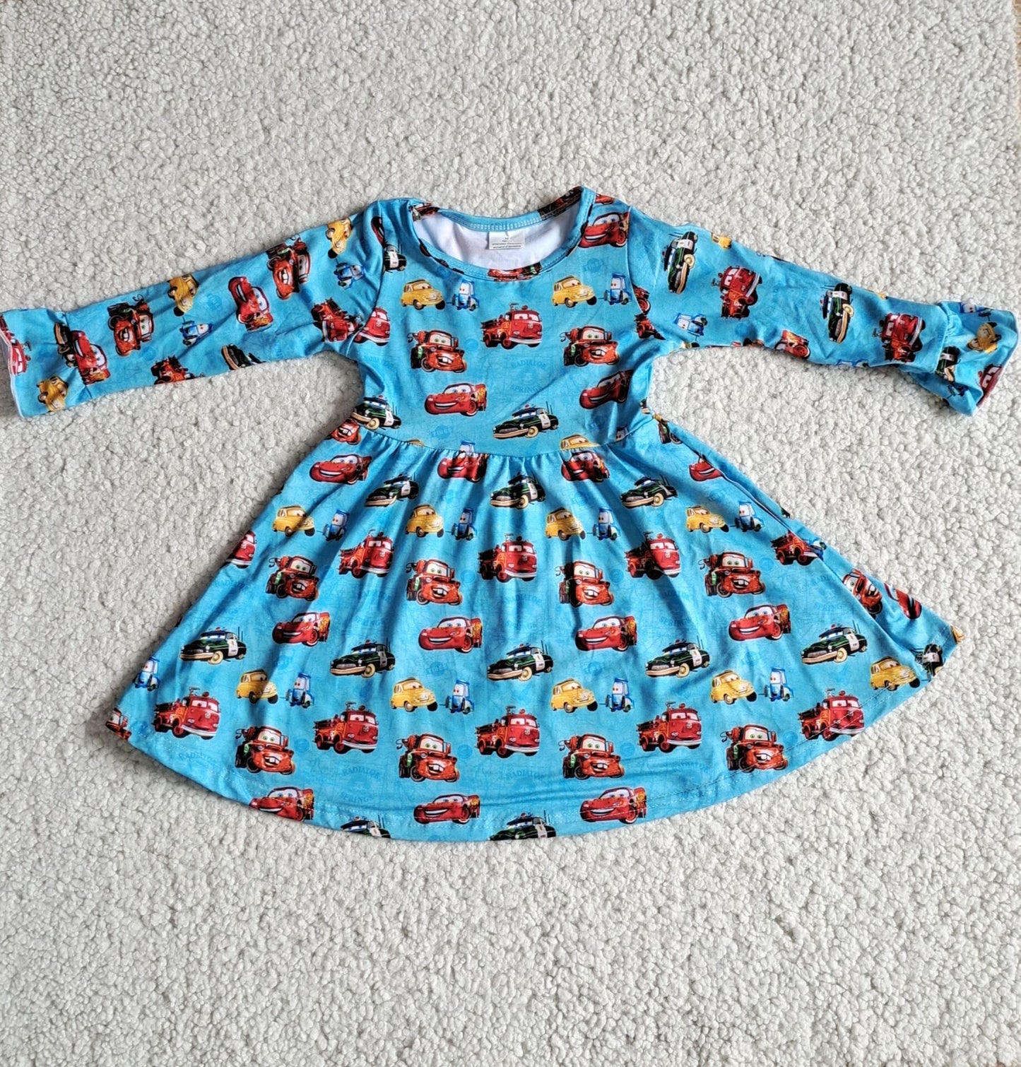 RTS NO MOQ SALES  G3-12-4*,'. Truck man blue long-sleeved dress