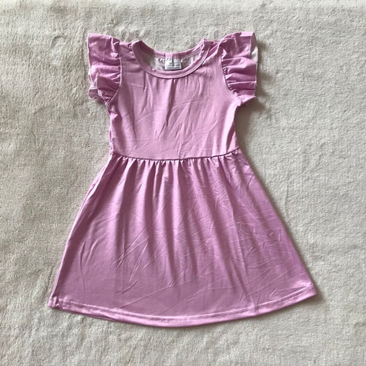 RTS SALES NO MOQ G3-23-/*2 Purple pink flying sleeves dress