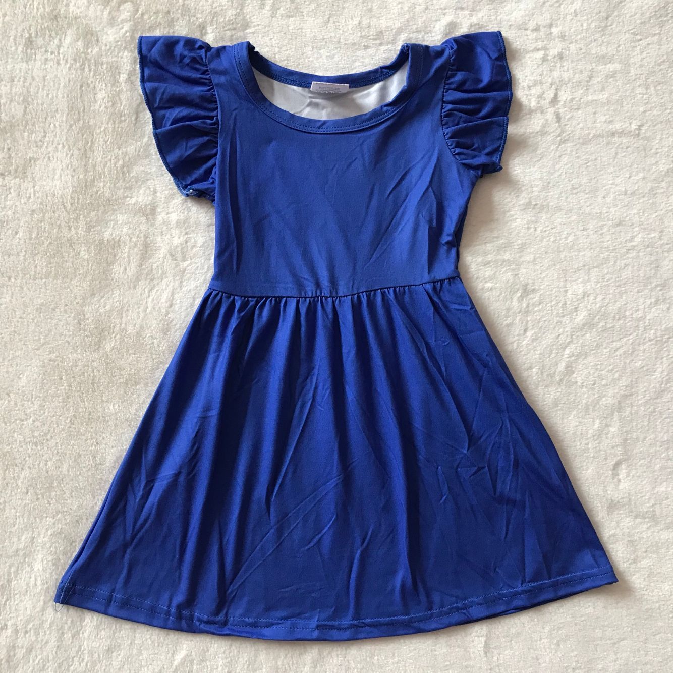 RTS SALES NO MOQ G3-23-4* Royal blue flying sleeves dress