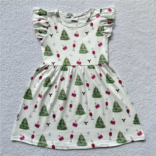 RTS SALES NO MOQ G3-15; ‘\’ Red little man Christmas tree white flying sleeves skirt