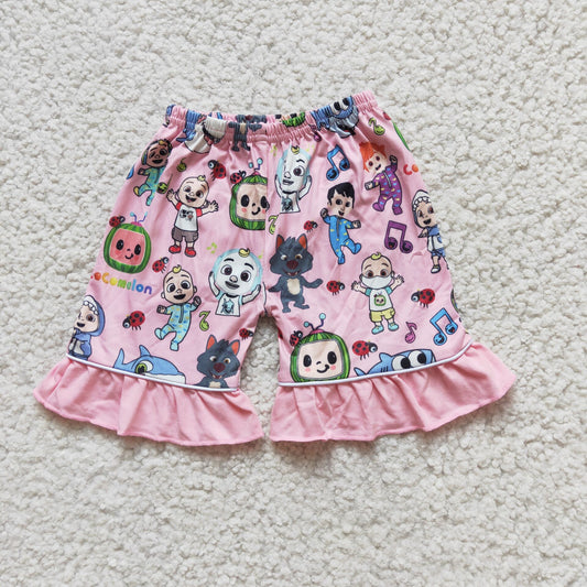 G2-11-8;; comle cartoon pink lace shorts